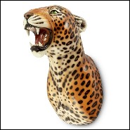 Wall Sculpture in Ceramic 162-Leopard Spotted
