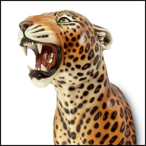 Wall Sculpture in Ceramic 162-Leopard Spotted