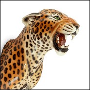 Wall Sculpture in Ceramic 162-Leopard Spotted