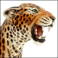 Wall Sculpture in Ceramic 162-Leopard Spotted