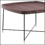 Coffee Table in Solid Walnut Wood 163-Tempa Large