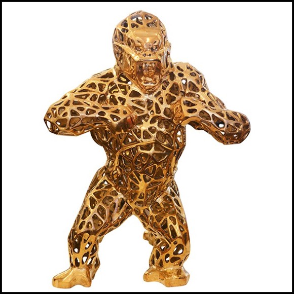 Sculpture en bronze massif Orlinski PC- Gorilla Kong