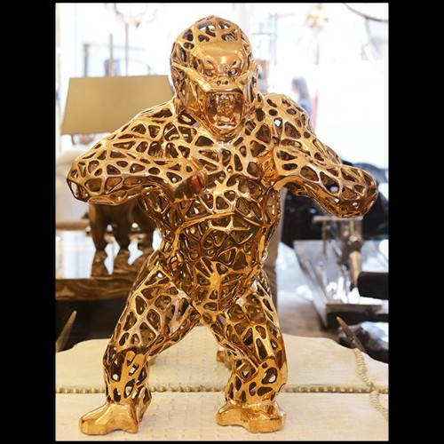 Sculpture en bronze massif Orlinski PC- Gorilla Kong
