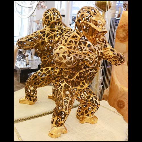 Sculpture en bronze massif Orlinski PC- Gorilla Kong