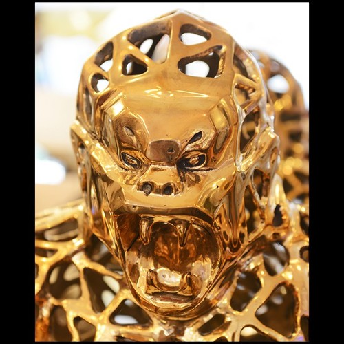 Sculpture en bronze massif Orlinski PC- Gorilla Kong