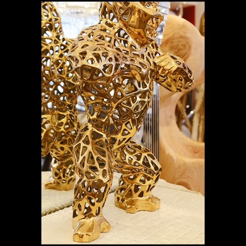 Sculpture en bronze massif Orlinski PC- Gorilla Kong