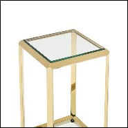 Side Table in Gold Finish or Smoked Chrome Finish 162-Limpia
