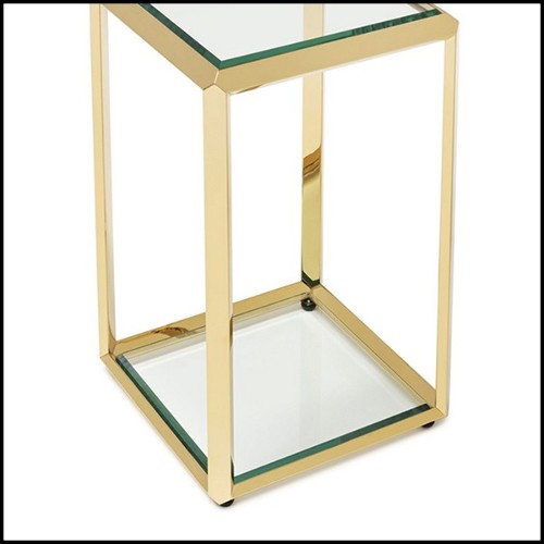 Table d'appoint finition gold ou chrome cintré 162-Limpia