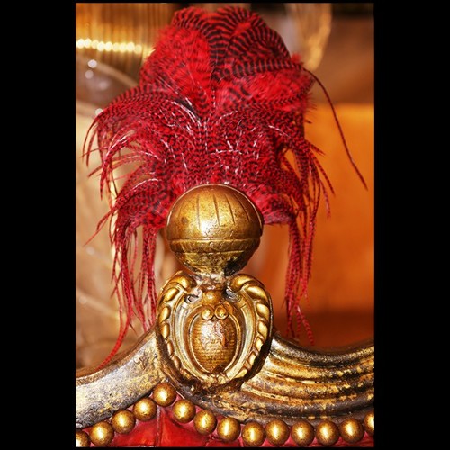 Armchairs in Solid Beech Wood PC-Red Croco and Horns