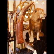 Tusk on Black Wooden Base PC-Straight Mammoth Tusk