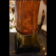 Tusk on Black Wooden Base PC-Straight Mammoth Tusk