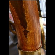 Défense sur base en bois noir PC-Straight Mammoth Tusk