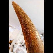 Tusk on Black Wooden Base PC-Straight Mammoth Tusk