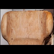 Trône fabriqué en bois de cèdre brut naturel PC-Cedar A