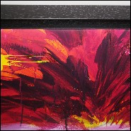 Peinture avec cadre en chêne finition noir PC-Yaounde Smoke a Cigar