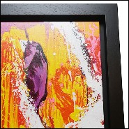 Peinture avec cadre en chêne finition noir PC-Yaounde Smoke a Cigar