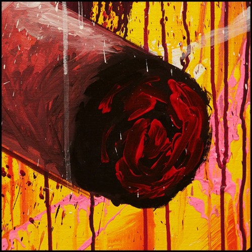 Peinture avec cadre en chêne finition noir PC-Yaounde Smoke a Cigar