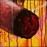 Peinture avec cadre en chêne finition noir PC-Yaounde Smoke a Cigar