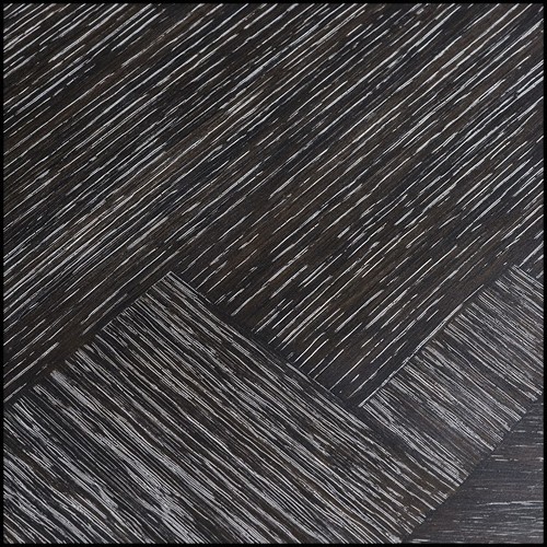 Dining table with charcoal oak veneer top 24-Brass Oval Black