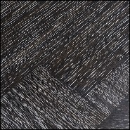 Dining table with charcoal oak veneer top 24-Brass Oval Black