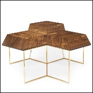 Coffee Table with Gold Finish Base 162-Bumble Nest