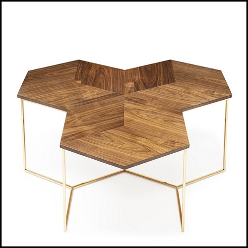 Table basse avec base en finition gold 162-Bumble Nest