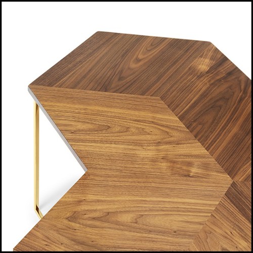 Coffee Table with Gold Finish Base 162-Bumble Nest