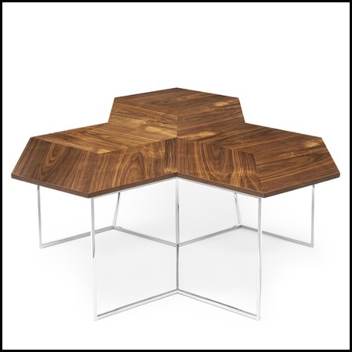 Coffee Table with Gold Finish Base 162-Bumble Nest