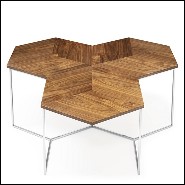 Coffee Table with Gold Finish Base 162-Bumble Nest