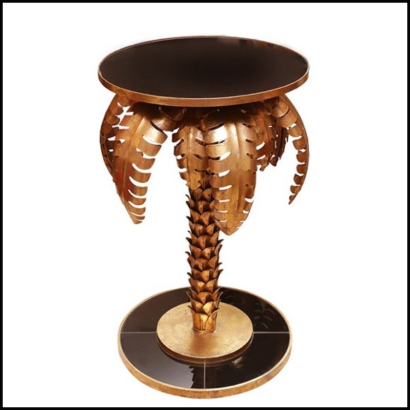 Side Table in golded metal PC-Gilded Palmer