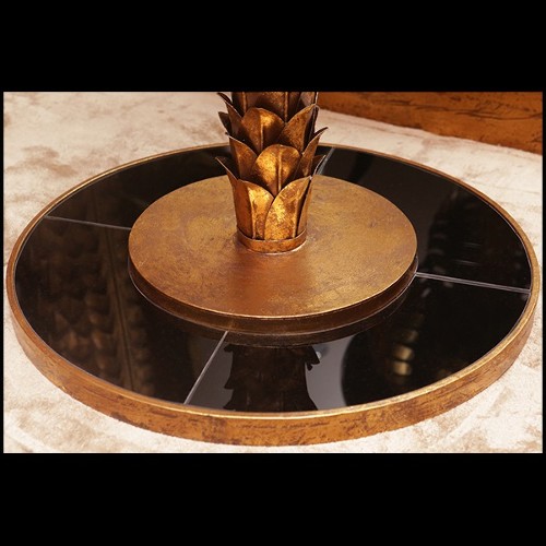 Table d'appoint en métal doré PC-Gilded Palmer