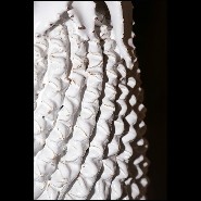Sculpture in white porcelain 38-White Ananas Porcelain
