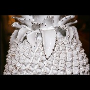 Sculpture in white porcelain 38-White Ananas Porcelain