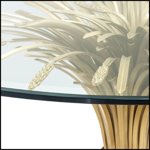 Table de repas en laiton finition gold antique 24-Bonheur