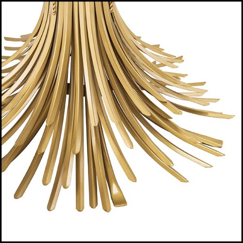 Dining Table in brass in antique Gold finish 24-Bonheur