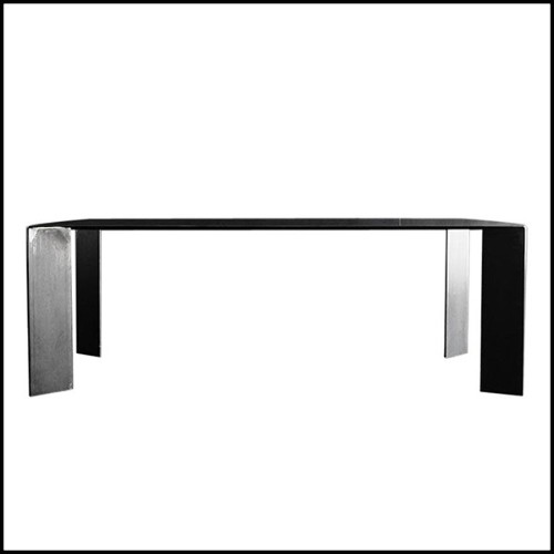 Table in Handcrafted Steel 147-Acier Black