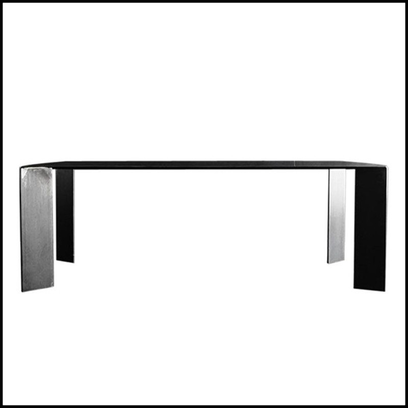 Table en acier fabriquée à la main 147-Acier Black