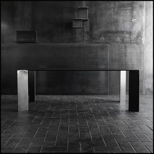 Table en acier fabriquée à la main 147-Acier Black