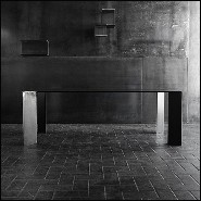 Table en acier fabriquée à la main 147-Acier Black