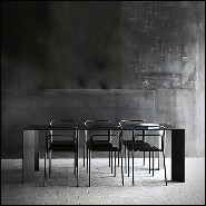 Table en acier fabriquée à la main 147-Acier Black