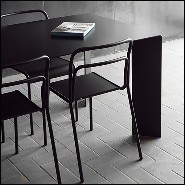 Table in Handcrafted Steel 147-Acier Black