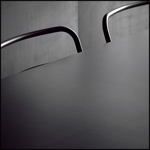 Table in Handcrafted Steel 147-Acier Black