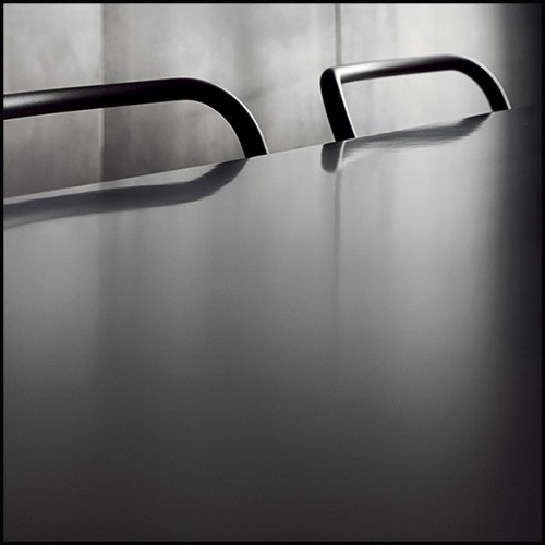 Table in Handcrafted Steel 147-Acier Black