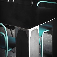 Table in Handcrafted Steel 147-Acier Dark