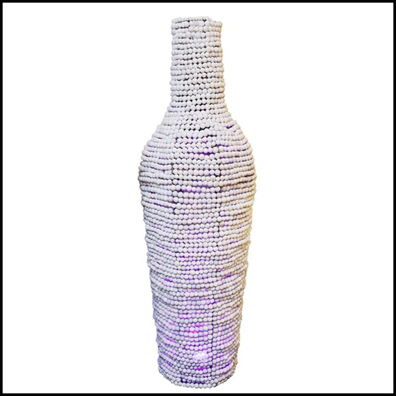 Vase fabriqué à la main avec structure en métal PC-Argile Balls Large