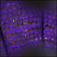 Vase hand-made in metal structure PC-Argile Balls Large