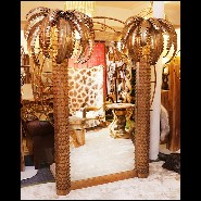 Mirror with frame in golded metal PC-Gilded Double Palmer