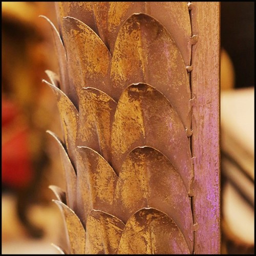 Mirror with frame in golded metal PC-Gilded Double Palmer