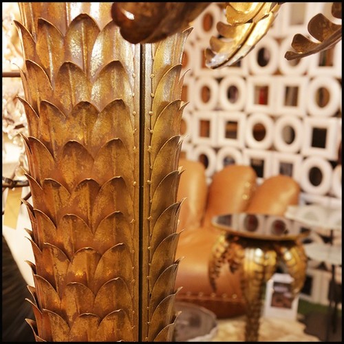 Mirror with frame in golded metal PC-Gilded Double Palmer