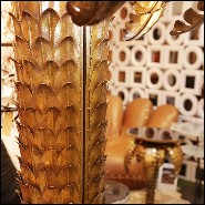 Mirror with frame in golded metal PC-Gilded Double Palmer